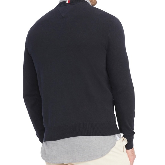 NWT Tommy Hilfiger Essential Cotton V-neck Sweater Size Medium - Picture 2 of 7